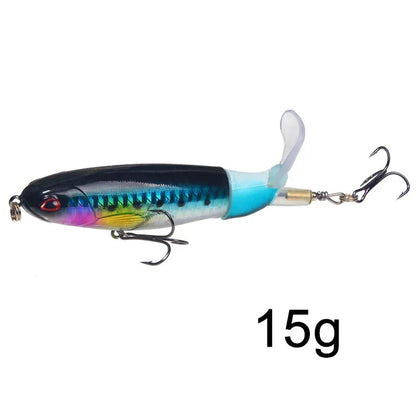 Isca Artificial Whopper Popper 10cm/14cm com Cauda Rotativa Soft - 1 Peça