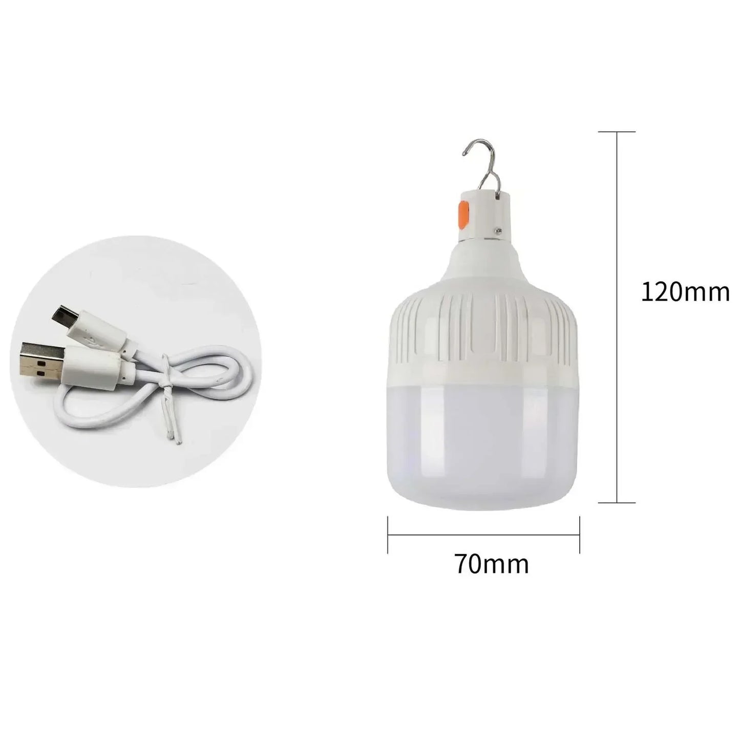 Luz de Emergência 60W – Lanternas LED USB Recarregáveis para Camping, Hiking, Esportes e Entretenimento ao Ar Livre