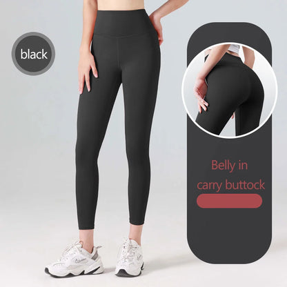 Calças de Yoga Plus Size Sem Costura Cintura Alta Leggings de Ginástica Esportivas Femininas Fitness Legging Controle de Barriga Para Corrida Calças Justas Sexy