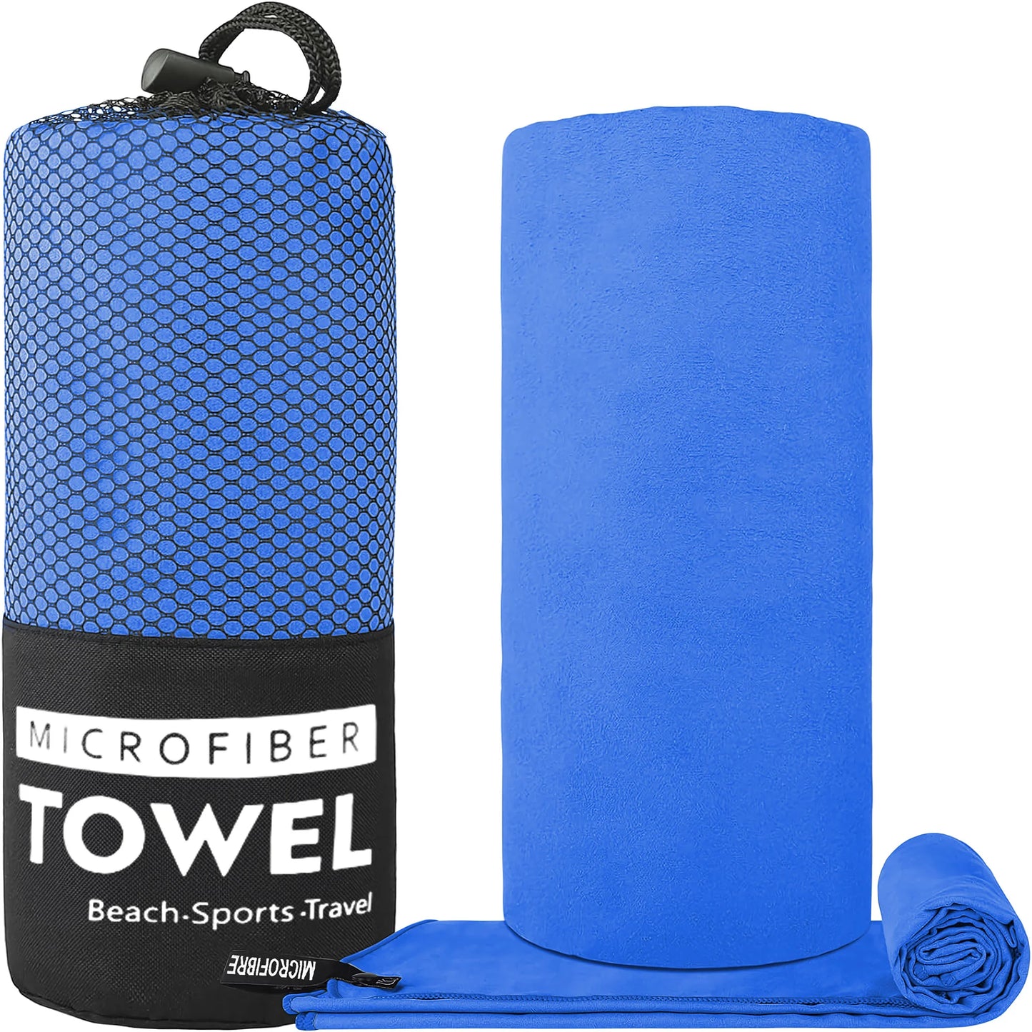 Toalha de Viagem Microfibra, Secagem Rápida, Compacta e Super Absorvente - Ideal para Praia, Academia, Piscina, Banho e Yoga