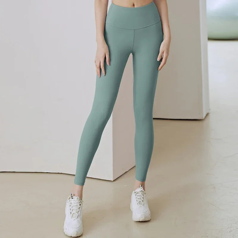 Calças de Yoga Plus Size Sem Costura Cintura Alta Leggings de Ginástica Esportivas Femininas Fitness Legging Controle de Barriga Para Corrida Calças Justas Sexy