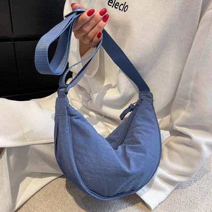 Bolsa Casual de Nylon Hobo Crossbody para Mulheres - Bolsa de Ombro Designer Grande Capacidade, Tote, Bolsa de Viagem, Shopper e Bolsa Feminina 2024