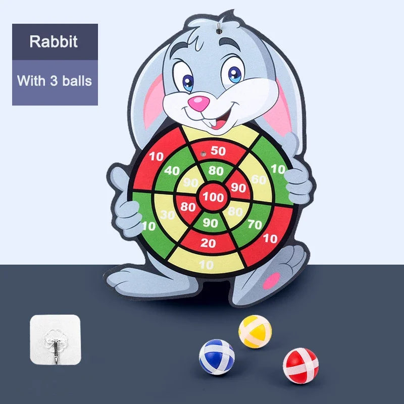 Jogo Educativo de Dardo para Bebês, Brinquedo de Bola Adesiva, Dardo Indoor, Jogos Montessori para Crianças de 3 a 7 Anos**