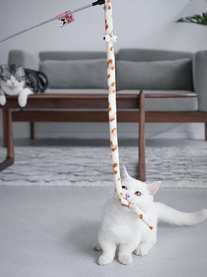 Varinha de Brinquedo para Gato com Penas - Brinquedo Interativo de Teaser Colorido