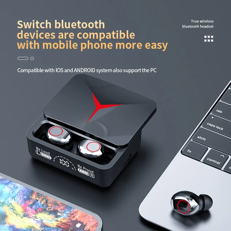 Fones de Ouvido TWS M90 Sem Fio - Headphones para Jogos, Bluetooth, Esportivos, para iPhone e Xiaomi, Frete Grátis