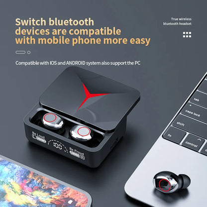 Fones de Ouvido TWS M90 Sem Fio - Headphones para Jogos, Bluetooth, Esportivos, para iPhone e Xiaomi, Frete Grátis