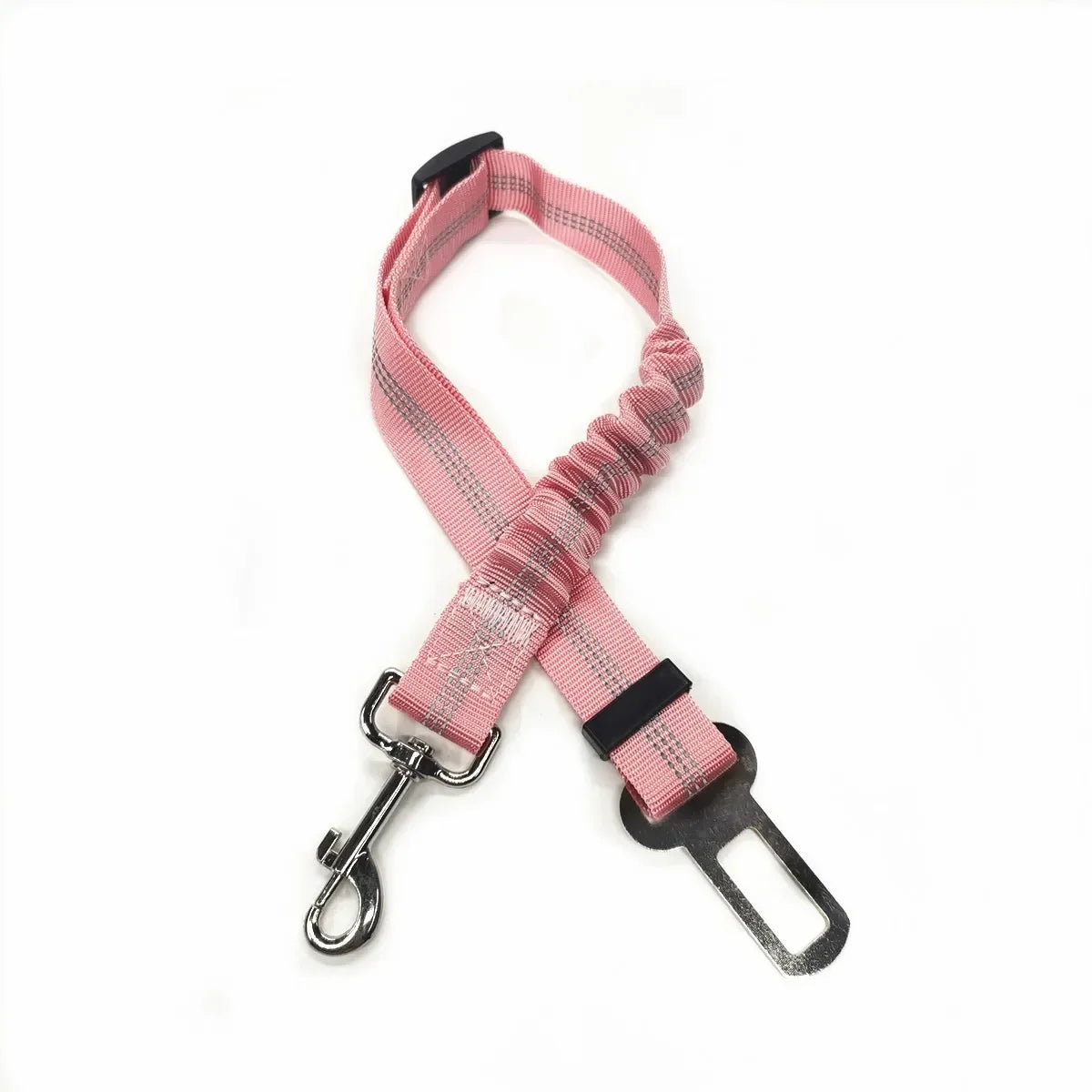 Cinto de Segurança Ajustável para Carro - Cinto de Assento para Pet, Cadeado de Segurança para Cães e Gatos, Arnês e Guia de Tração para Veículos
