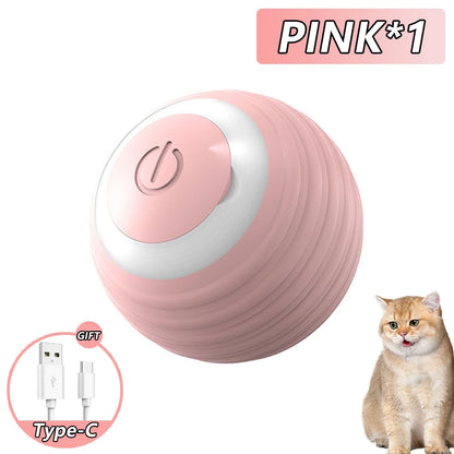 Brinquedo Interativo para Gato - Bola Automática com Cauda Falsa, Recarregável, Inteligente e Elétrica