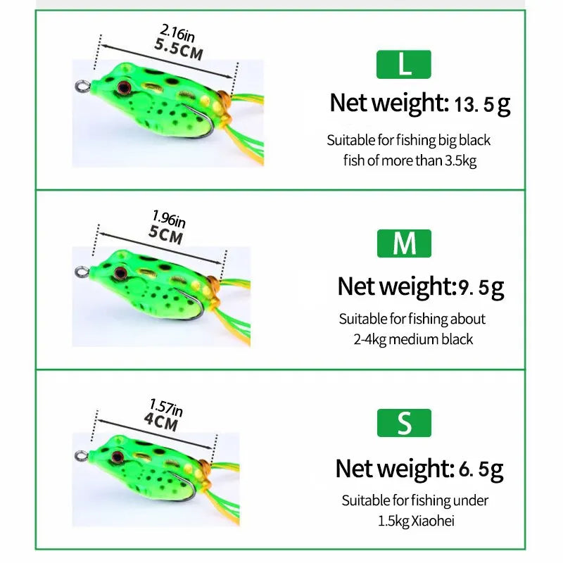 Iscas de Rã 2 peças Isca de Tubo Macio de Plástico com Ganchos Isca Soft de Superfície com Olhos 3D Ferramenta de Isca Artificial Selvagem Suspensa