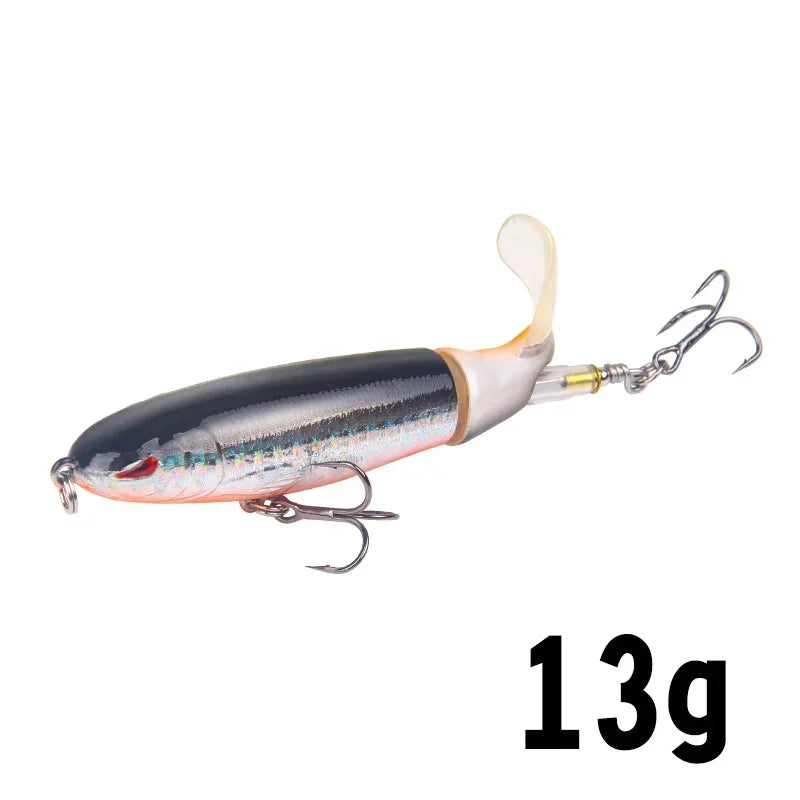 Isca Artificial Whopper Popper 10cm/14cm com Cauda Rotativa Soft - 1 Peça
