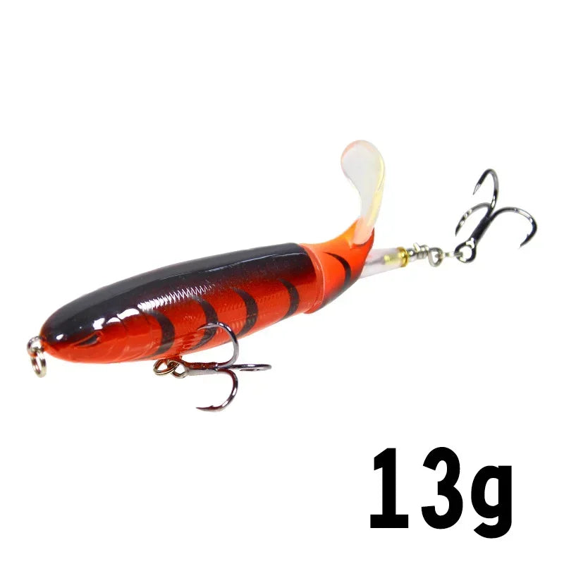 Isca Artificial Whopper Popper 10cm/14cm com Cauda Rotativa Soft - 1 Peça