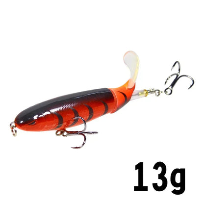 Isca Artificial Whopper Popper 10cm/14cm com Cauda Rotativa Soft - 1 Peça