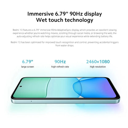 Xiaomi Redmi 13 smart phones MediaTek Helio G91-Ultra 108MP 5030mAh camera 33W fast charging 90Hz screen Global version