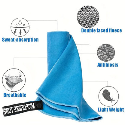 Toalha de Viagem Microfibra, Secagem Rápida, Compacta e Super Absorvente - Ideal para Praia, Academia, Piscina, Banho e Yoga