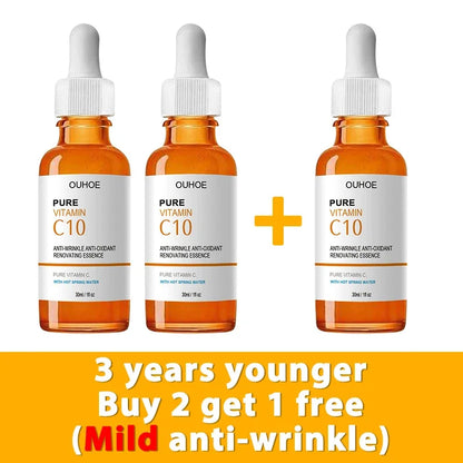 Sérum Facial de Vitamina C | Remover Rugas e Firmar a Pele | Anti-Envelhecimento e Clareador de Pele