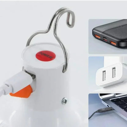 Luz de Emergência 60W – Lanternas LED USB Recarregáveis para Camping, Hiking, Esportes e Entretenimento ao Ar Livre