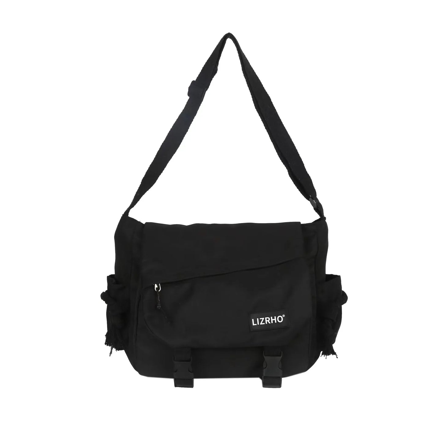 Bolsa de Ombro de Nylon para Mulheres, Grande Capacidade, Estilo Retrô, Tipo Carteiro, Bolsa Transversal