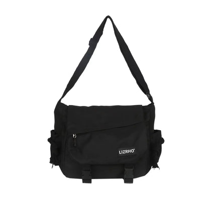 Bolsa de Ombro de Nylon para Mulheres, Grande Capacidade, Estilo Retrô, Tipo Carteiro, Bolsa Transversal
