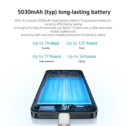 Xiaomi Redmi 13 smart phones MediaTek Helio G91-Ultra 108MP 5030mAh camera 33W fast charging 90Hz screen Global version