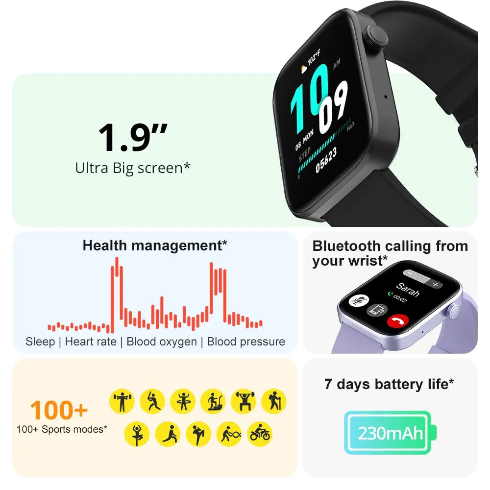 COLMI P71 Smartwatch - Relógio Inteligente com Chamadas de Voz e Monitoramento de Saúde