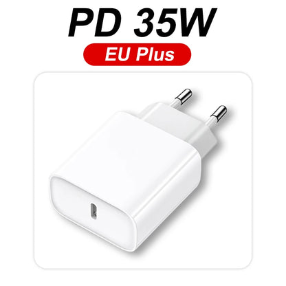 Carregador Original Apple 35W Rápido para iPhone (14, 13, 12, 11 Pro Max, XS, XR, 7, 8 Plus) USB-C com Cabo - Acessórios para Celular
