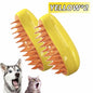 Escova a Vapor para Gatos e Cães 3 em 1 - Escova Elétrica com Pulverizador para Massagem e Cuidados com a Pelagem