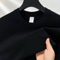 Camiseta Masculina de Manga Curta, Estilo Fashion, Gola Redonda, 100% Algodão Puro, Verão, Alta Qualidade, Respirável, Top de Manga Curta