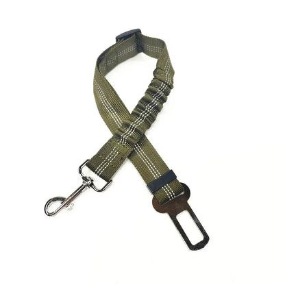 Cinto de Segurança Ajustável para Carro - Cinto de Assento para Pet, Cadeado de Segurança para Cães e Gatos, Arnês e Guia de Tração para Veículos