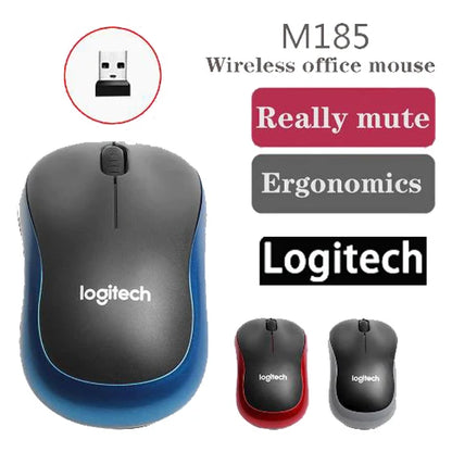 Mouse Sem Fio Logitech M185 2.4GHz 1000DPI Óptico