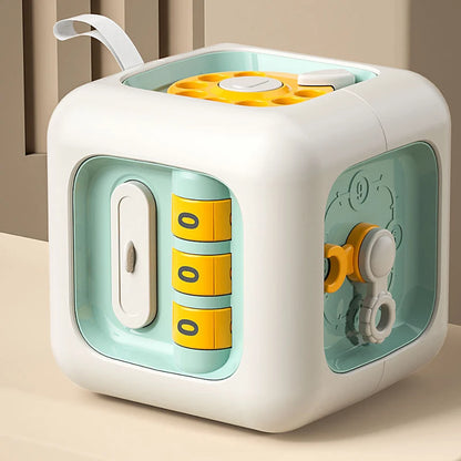 6 em 1 Brinquedo Educativo Montessori - Quadro Sensorial para Bebê, Caixa com Gaveta, Fidget e Habilidades de Prática para Meninas e Meninos