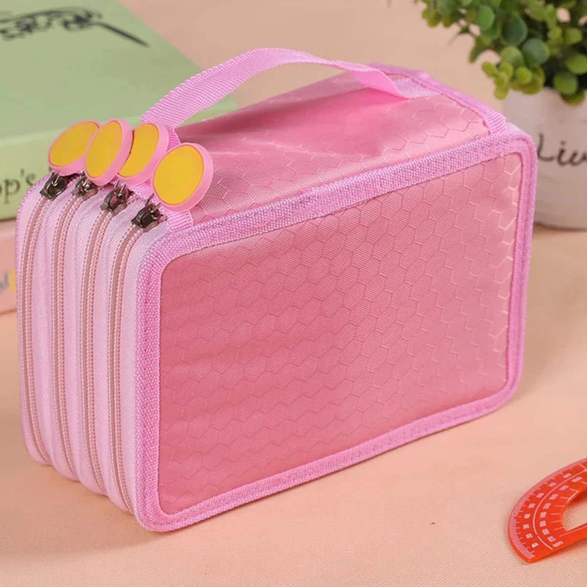 Estojo de Lápis de 72 Compartimentos - Quatro Camadas, Grande Capacidade, Estilo Kawaii, para Armazenamento de Canetas, Volta às Aulas, Suprimentos de Escritório