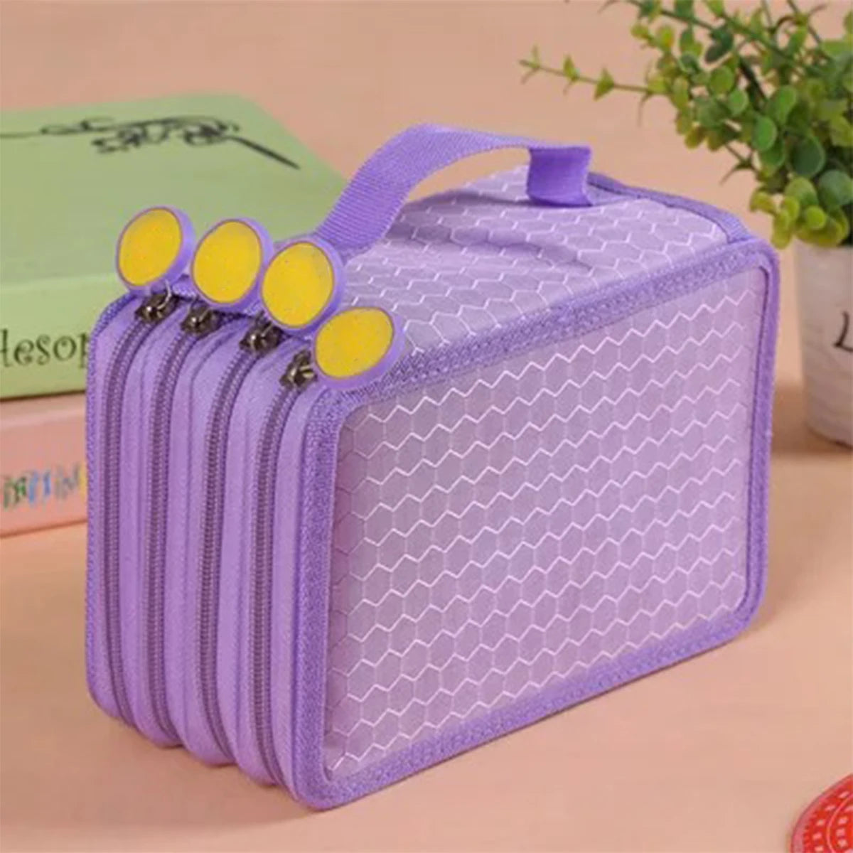 Estojo de Lápis de 72 Compartimentos - Quatro Camadas, Grande Capacidade, Estilo Kawaii, para Armazenamento de Canetas, Volta às Aulas, Suprimentos de Escritório