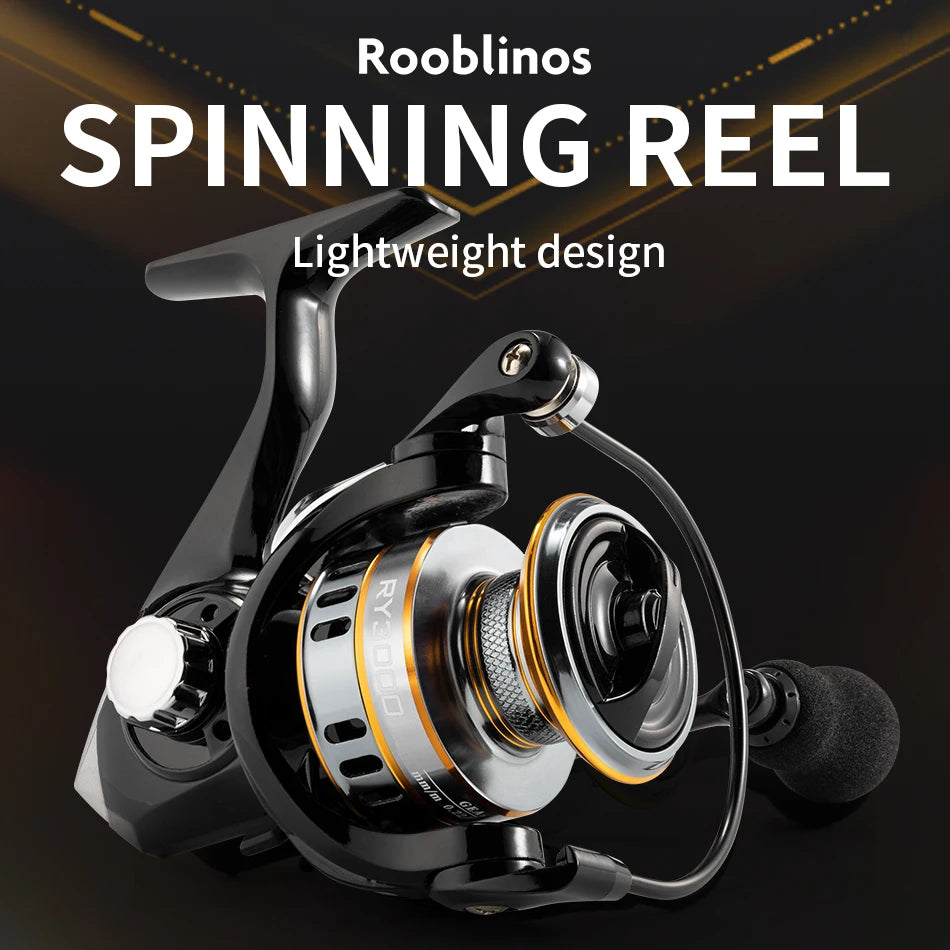 Carretel de Pesca Spinning ROOBLINOS RY - Para Água Salgada e Doce
