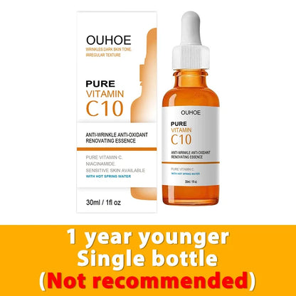 Sérum Facial de Vitamina C | Remover Rugas e Firmar a Pele | Anti-Envelhecimento e Clareador de Pele
