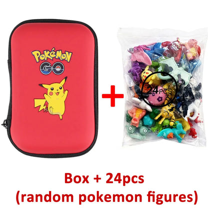Conjunto de 24 Figuras de Ação Pokémon - 2-3 cm (Não Repetitivas) - Modelos de Brinquedos Miniaturas Anime Pikachu - Presentes de Aniversário para Crianças