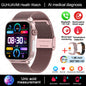 Novo Smartwatch para Homens com Diagnóstico Médico AI - Monitoramento de Lipídios no Sangue, Ácido Úrico, Glicose no Sangue, ECG+PPG, Chamadas Bluetooth, e Funções de Saúde