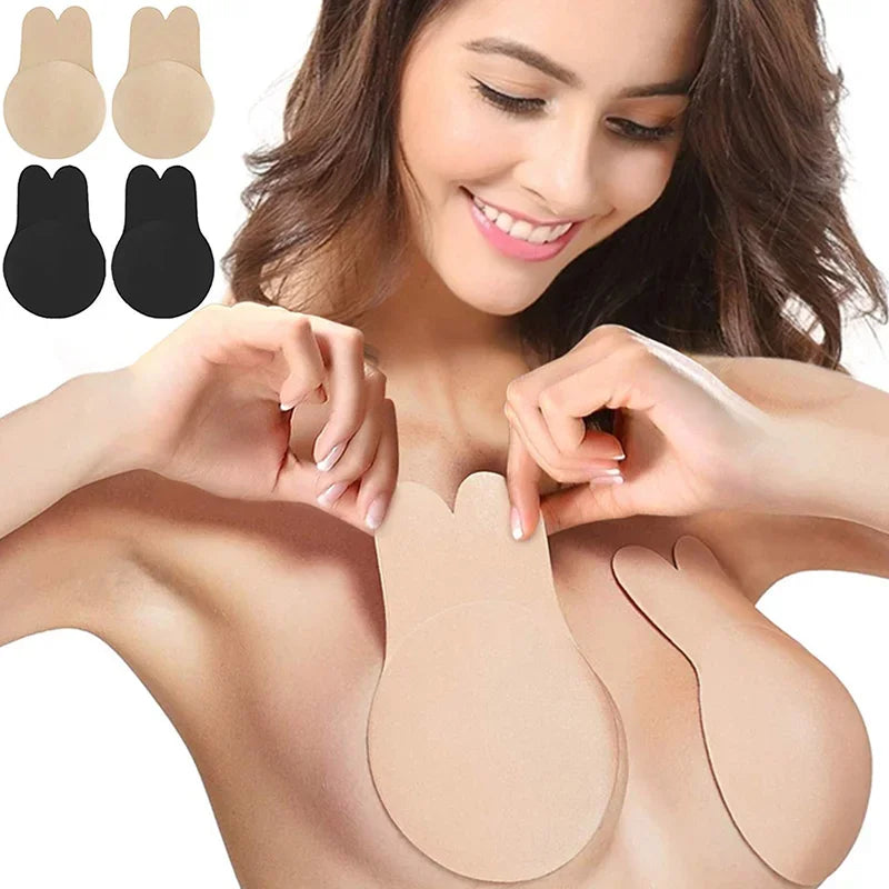 Sutiã Auto-adesivo Push Up para Mulheres - Silcone Reutilizável e Invisível