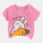 Camiseta Infantil para Meninos e Meninas - Roupas de Verão com Estampa de Desenho Animado, Manga Curta, 100% Algodão