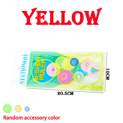 Conjunto de Estênceis de Desenho Geométrico Spirograph - Template de Pintura para Artesanato Criativo e Educacional para Crianças