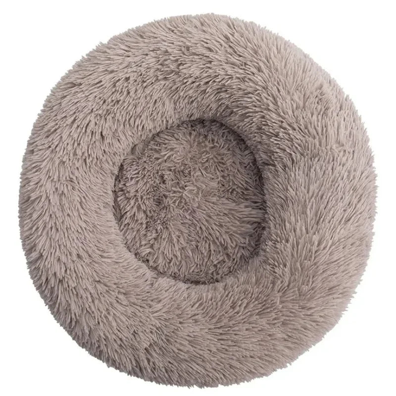 Cama Redonda para Pet 40-90cm – Cama Super Macia para Cães Grandes e Gatos, Casa para Cães de Médio Porte, Cama Aquecida de Pelúcia Longa para Inverno