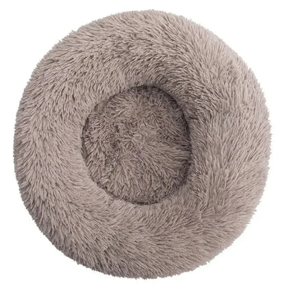 Cama Redonda para Pet 40-90cm – Cama Super Macia para Cães Grandes e Gatos, Casa para Cães de Médio Porte, Cama Aquecida de Pelúcia Longa para Inverno