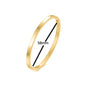Waterproof Stainless Steel Oval Smooth Bracelet Bangle Women Minimalist 18k Gold Color Charm Jewelry Gifts Wholesale