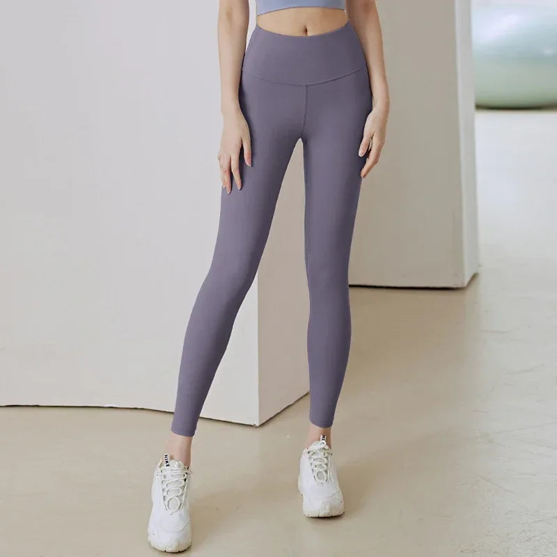 Calças de Yoga Plus Size Sem Costura Cintura Alta Leggings de Ginástica Esportivas Femininas Fitness Legging Controle de Barriga Para Corrida Calças Justas Sexy
