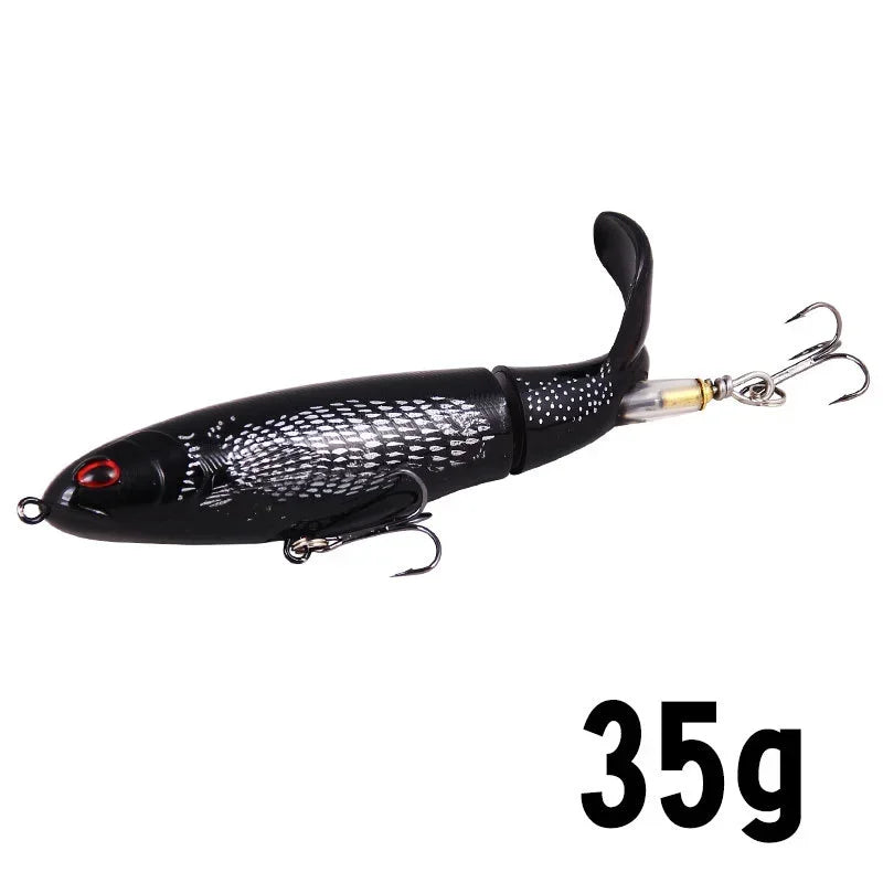 Isca Artificial Whopper Popper 10cm/14cm com Cauda Rotativa Soft - 1 Peça