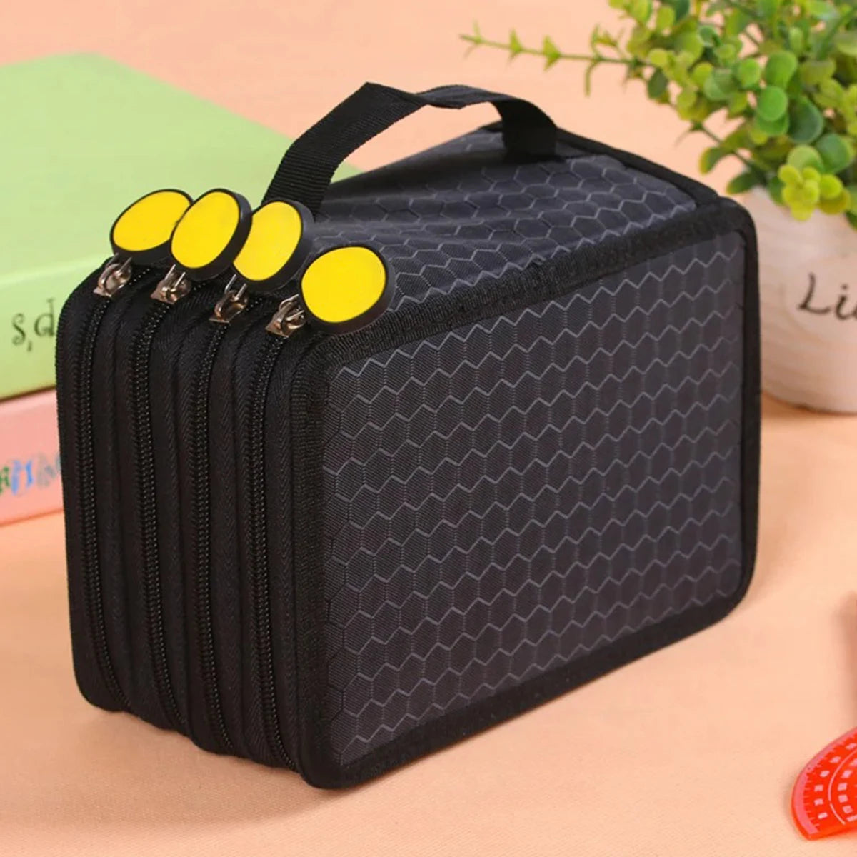 Estojo de Lápis de 72 Compartimentos - Quatro Camadas, Grande Capacidade, Estilo Kawaii, para Armazenamento de Canetas, Volta às Aulas, Suprimentos de Escritório