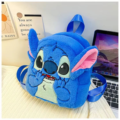 Mochila Escolar Disney Hello Kitty, Mochila de Cartum Versátil para Crianças, Mochila Infantil Charmosa para Jardim de Infância, Presente para Crianças, Mochila Kuromi e Stitch