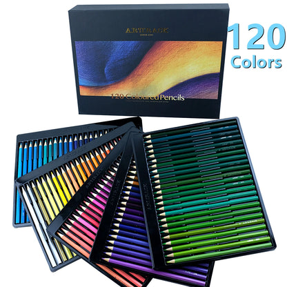 Conjunto de Lápis de Cor Opaque com 12/24/36/48/72 Cores - Lápis de Madeira Hexagonal para Artistas, Desenhistas e Estudantes