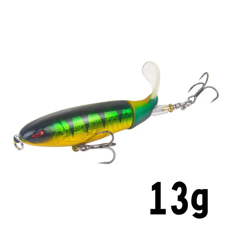 Isca Artificial Whopper Popper 10cm/14cm com Cauda Rotativa Soft - 1 Peça