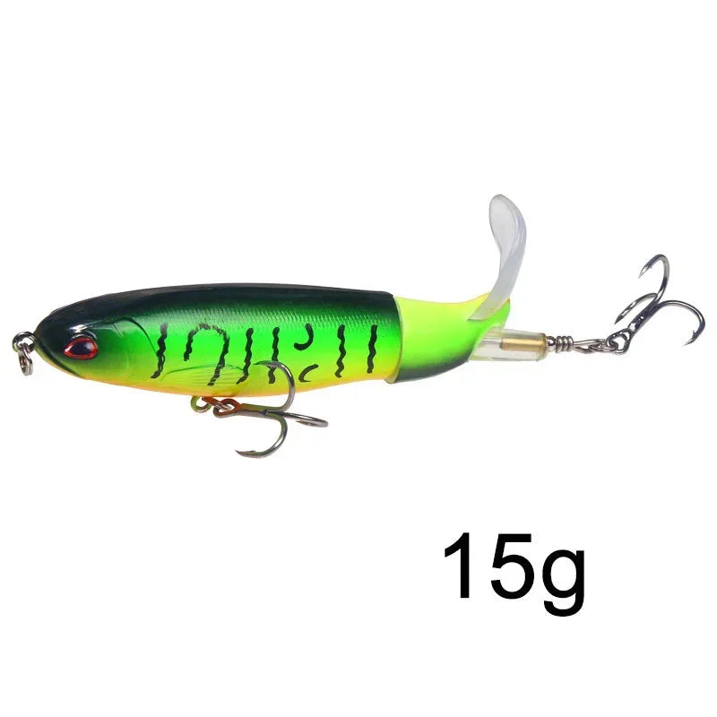 Isca Artificial Whopper Popper 10cm/14cm com Cauda Rotativa Soft - 1 Peça
