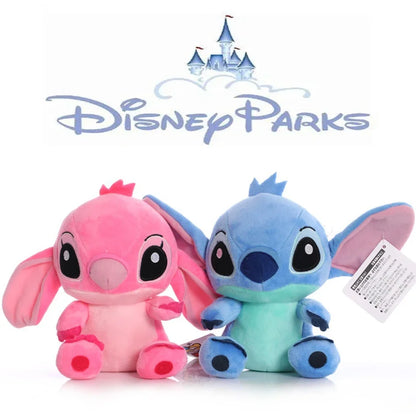 Bonecos de pelúcia Disney Cartoon Azul Rosa Stitch, Brinquedos de anime, Lilo e Stitch, 20cm, Pelúcia Stitch, Brinquedos de pelúcia para crianças, Presentes de Natal.